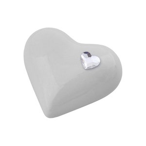 Elegant Heart-Shaped Ceramic Cremation Urn, Unique Memorial Funeral Urn for Adult, Cremation Urn for Human Ashes, Heart Design Cremation Urn, High-Quality Ceramic Urn, Artistic Tribute Urn, Beautiful Heart-Themed Urn