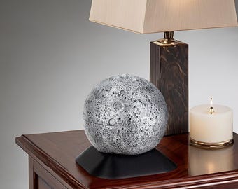 Moon cremation urn for ashes Adult size cremation urn like a moon sphere for ashes Lunar urn artistic Moon urn planet Moon keepsake urn