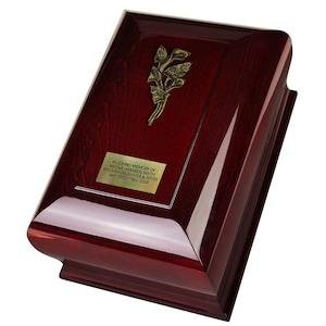 Large Classic Wooden Cremation Urn for Human / Pet Ashes -Display At Home burial  or Niche  Adult Cremation Urn (DN4)