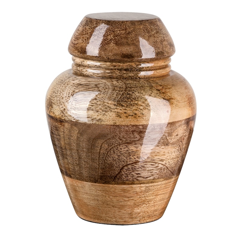 Stunning and very special wooden mango cremation urns, ideal urns for ashes for adults, wooden urns for human ashes, available in large, medium, and keepsake sizes. Unique memorial urns handcrafted from mango wood.