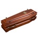 Beautiful  solid wood  casket with gold cross  and handles Adult Cremation Urn, Infant Casket .Memorials (Dn52) 