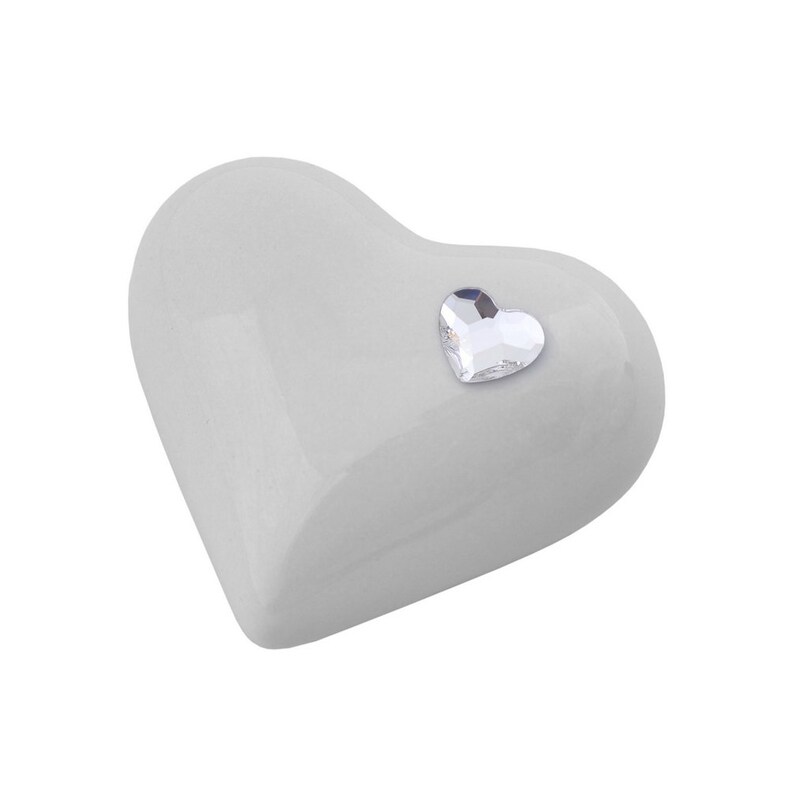 Elegant Heart-Shaped Ceramic Cremation Urn, Unique Memorial Funeral Urn for Adults, Ceramic Urn for Human Ashes, Heart Design Cremation Urn, High-Quality Ashes Urn, Artistic Heart Memorial Urn, Handcrafted Ceramic Urn