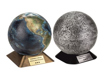Partner Cremation Urns Dual Urns Marriage Remembrance Family Memorial Set Urns For Two Companion Urn Symbolic Double Urns Moon Urn Earth Urn