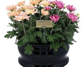Memorial Grave Bowl – Stone-Look Cemetery Planter with Optional Plaque