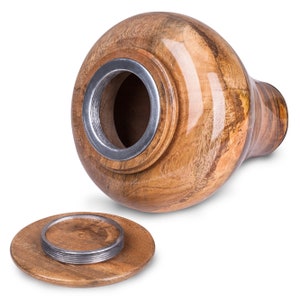 Stunning and very special wooden mango cremation urns, ideal urns for ashes for adult, wooden urns for human ashes, available in large, medium, and keepsake sizes.