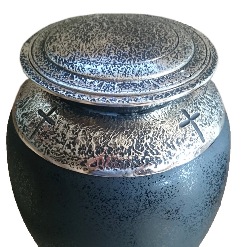 Exclusive beautiful glass cremation urn, black funeral urn for ashes, adult urn, special memorial urn made from glass, elegant ashes container.