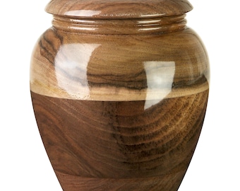 Wooden italian walnut keepsake urn for ashes Little cremation urn for small part of ashes Personalise wooden keepsake small walnut urn