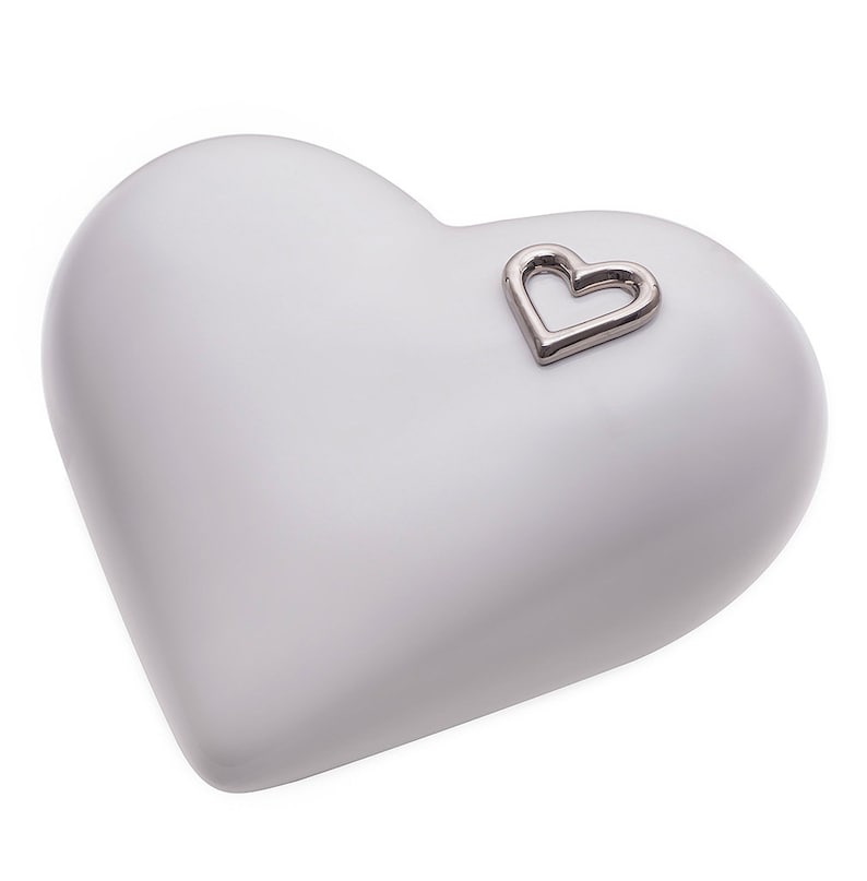 Elegant Heart-Shaped Ceramic Urn, Memorial Funeral Urn, Unique Cremation Urn for Adult, Cremation Urn for Human Ashes, Heart-Shaped Urn, Elegant Ceramic Ashes Urn, Beautiful Tribute Urn, Heartfelt Memorial Urn, Artistic Urn for Ashes