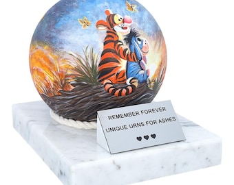 Child cremation urn for ashes Winnie the Pooh Theme funeral urn for baby Child ashes urn Sweet baby urn Urn with Pooh design