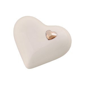 Elegant Heart-Shaped Ceramic Cremation Urn, Unique Memorial Funeral Urn for Adult, Cremation Urn for Human Ashes, Beautiful Heart-Shaped Urn, Artistic Ceramic Urn, Heart Theme Cremation Urn, High-Quality Memorial Urn, Elegant Adult Ashes Urn