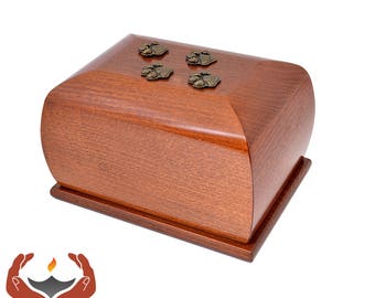 Wooden Pet cremation urns for cat or dog ashes Unique Memorial Urn for Pets (ZD11)