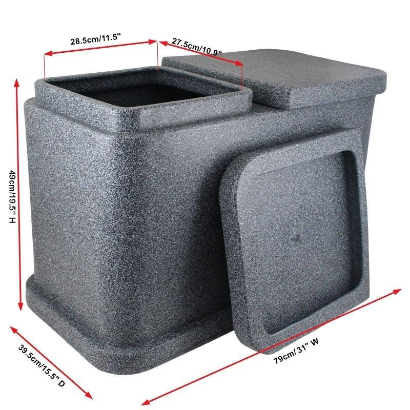 Vault Crypt Double Vaults for 2 Urns, Crypt for Two Cremation Urns, Double Capsule ...