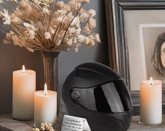 Urns For Ashes Motorcycle, Cremation Urns For Riders, Biker Helmet Urn For Ashes, Motorcycle Urns, Urn Motorcycle, Custom Motorcycle Urns