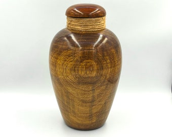 Natural Design Wooden Urn For Ashes Human Wooden Urn Personalize Mango Medium Urn Turn Mango Wood Urn For Adult Ashes Cremate Mango Wood Box