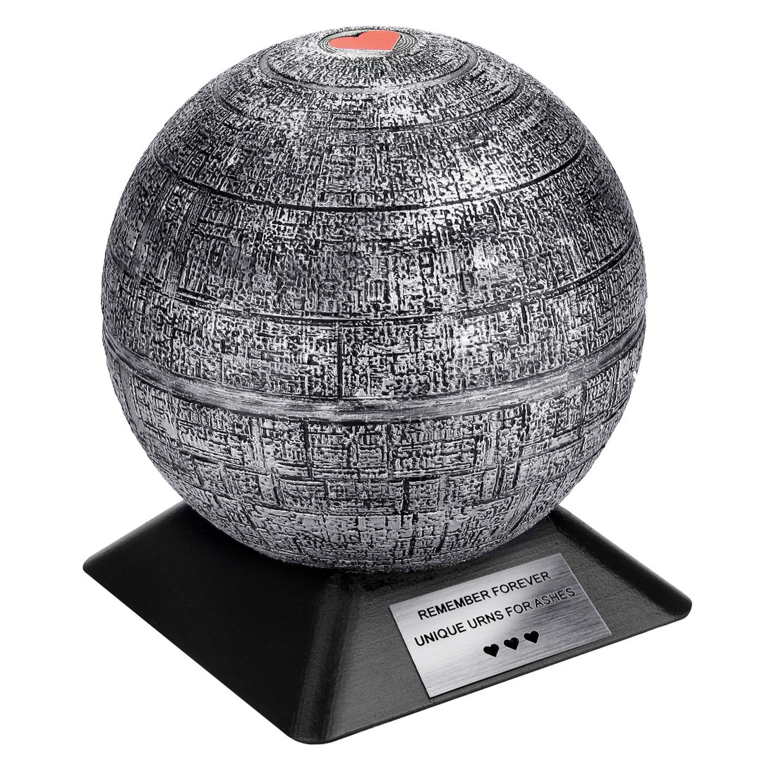 Star Adult Cremation Urn Similar to Death Star, Custom Urn for Ashes