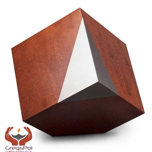 Moderne geometrische Urne, künstlerische Beerdigungsurne, Gedenkurne für Erwachsene Asche UK Art31