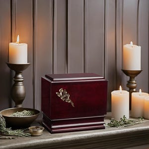 Wooden  Cremation Urn for human ashes  Italian Style Urn  Adult ashes Urn , Personalised Cremation Urn / Memorial  (WU58)