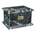 Stone Casket Natural Black Onyx with Cross Cremation Ashes Urn For Adult Ashes , Memorials (ST10) 