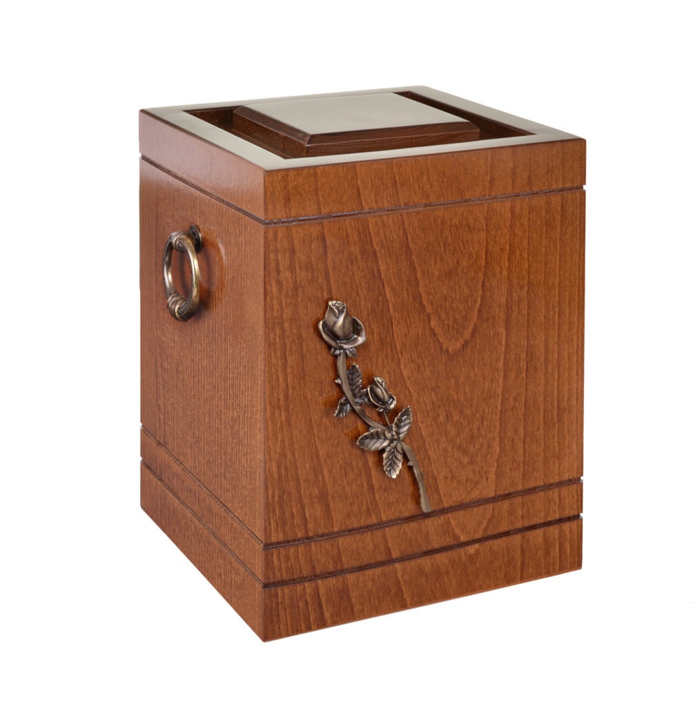Urna De Madera Artesanal Hind Handicrafts Para Cenizas - Hecha A Mano, Ideal Para Adultos O Mascotas