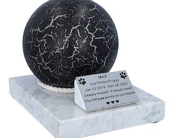 Pet urn for animal Artistic pet unique urn with engraving text plaque Urn for pet ashes Memorial personalise cremation urn for dog cat bird