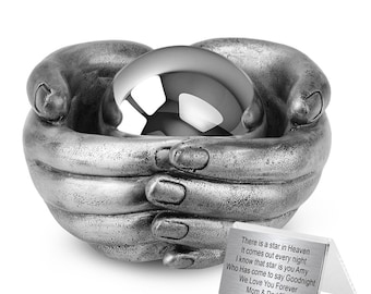 In the hands of an Angel Unique Child Cremation Urn, Perfect Decorative Small Urn For Baby Ashes, Angel Urn For Infant, Baby Urn