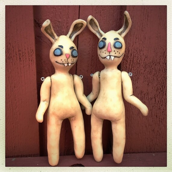 Bad Rabbits Art Dolls. OOAK Etsy