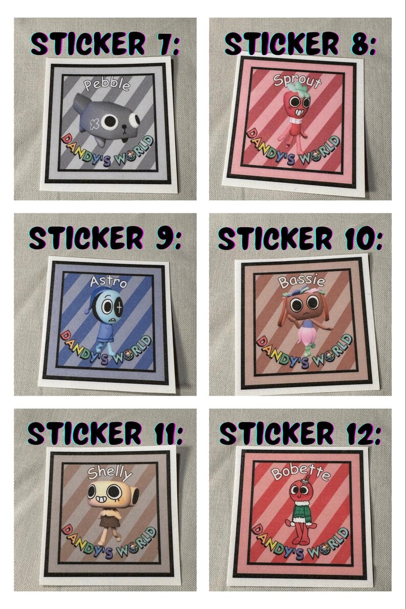 Second Set of Homemade Dandy’s World Inspired Stickers! - Etsy
