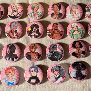 EVEN MORE! Button Pins inspired by Date Everything! Homemade! 32mm
