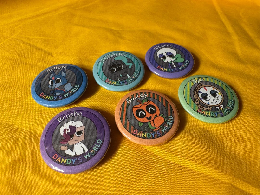 Even More! NEW CHARACTERS! Button Pins Inspired by - Dandy’s World ...