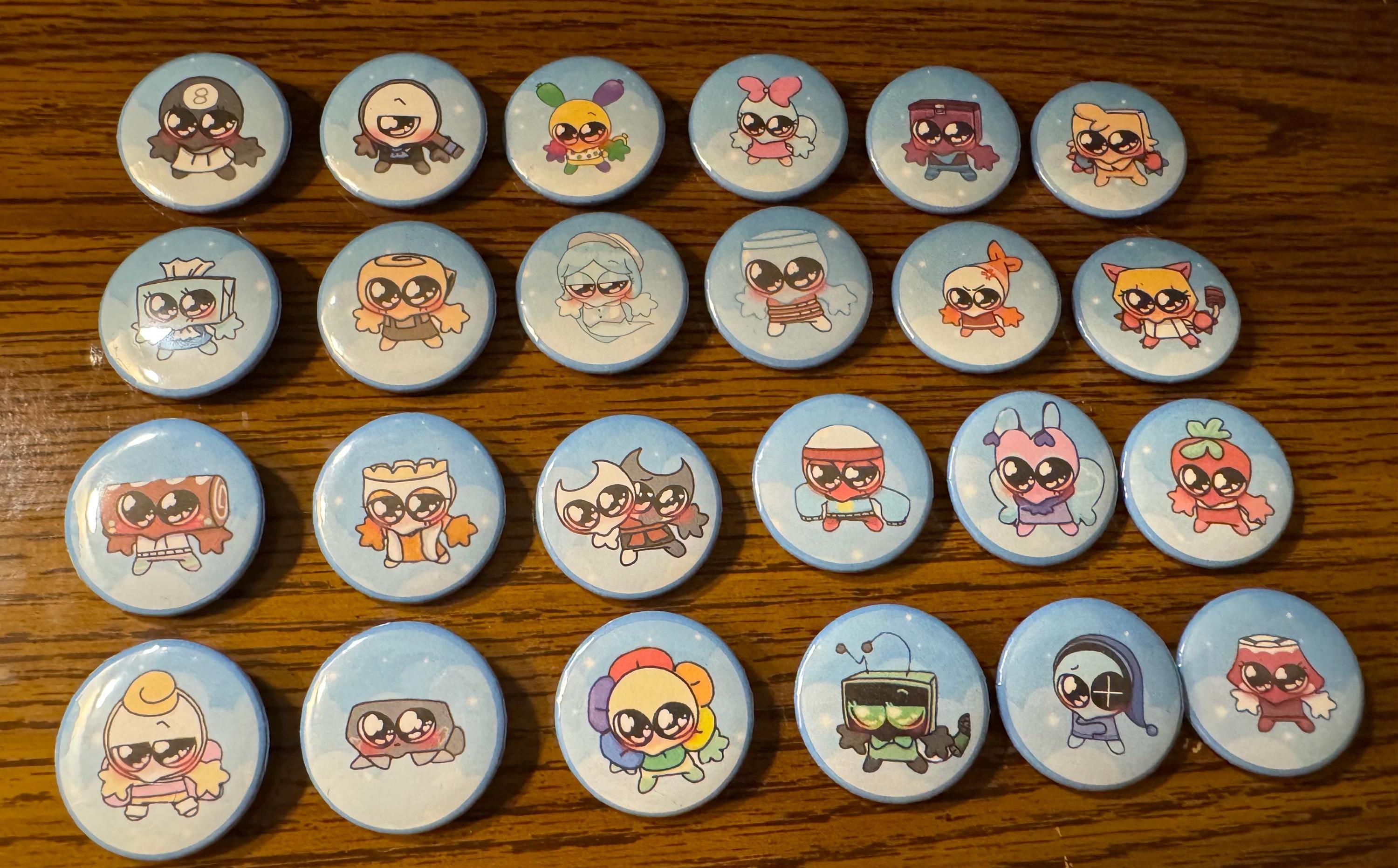 noice verdy ピンバッジ　キーホルダー　ノイス　vick Silly and Cute Chibi Button Pins Inspired by Dandy's World