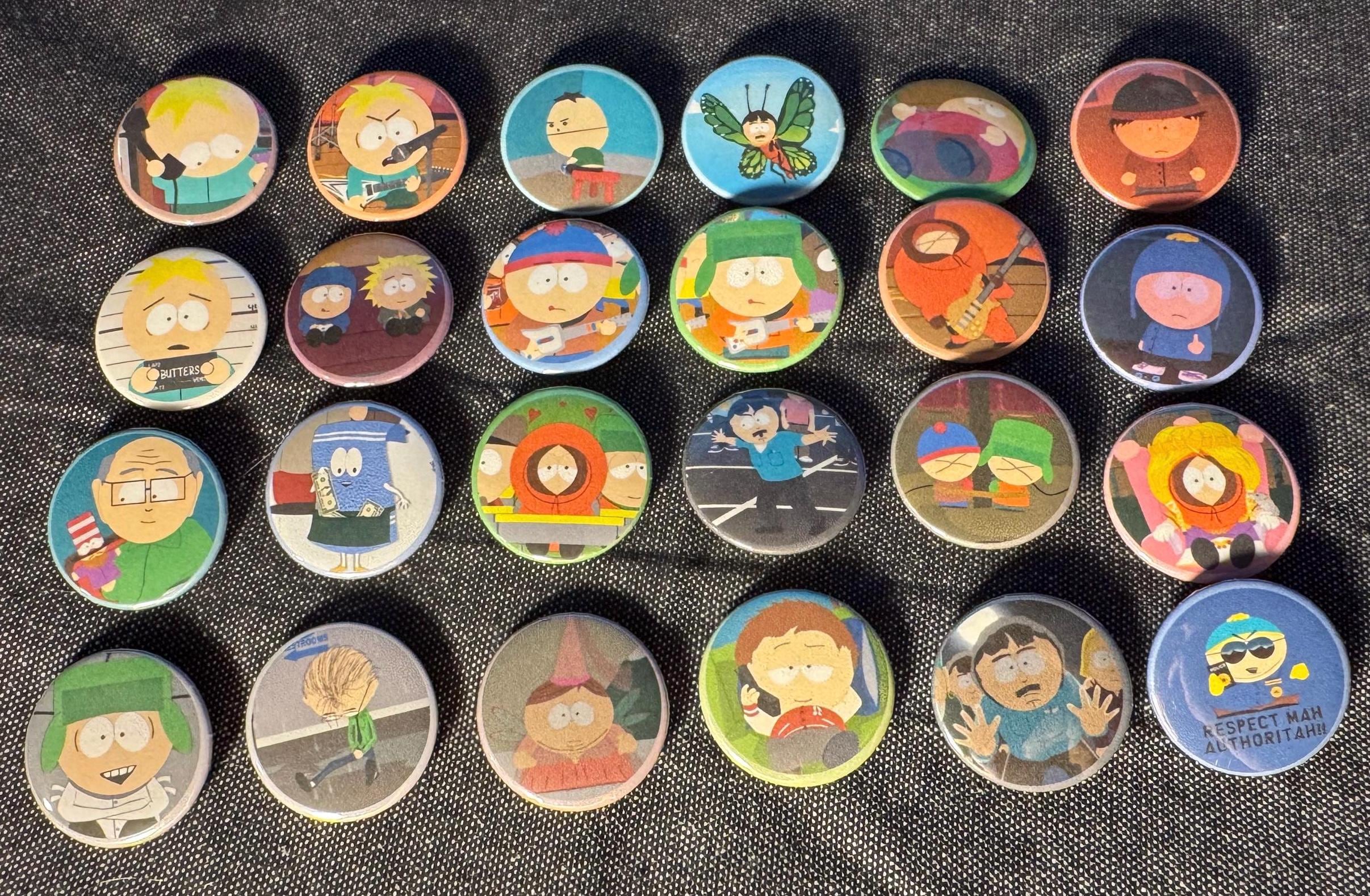 Button Pins Inspired by South Park! Homemade! 32mm - Etsy