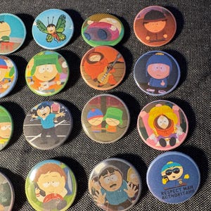 Button Pins Inspired by South Park! Homemade! 32mm - Etsy