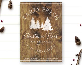 Farm Fresh Christmas Trees Sign - Christmas Decor - Christmas Trees - Farm Fresh - Wood Pallet Sign - Farmhouse Christmas Sign - Rustic Sign