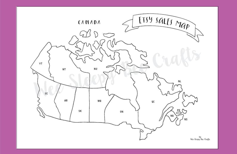 Map Of Canada Colouring Page