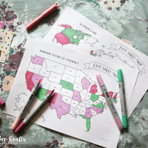 Shop Owner Sales Map of America Colouring Page, Digital Download PDF, Scratch Map, Colouring Achievement Map of Sales, Goal Tracker image 2