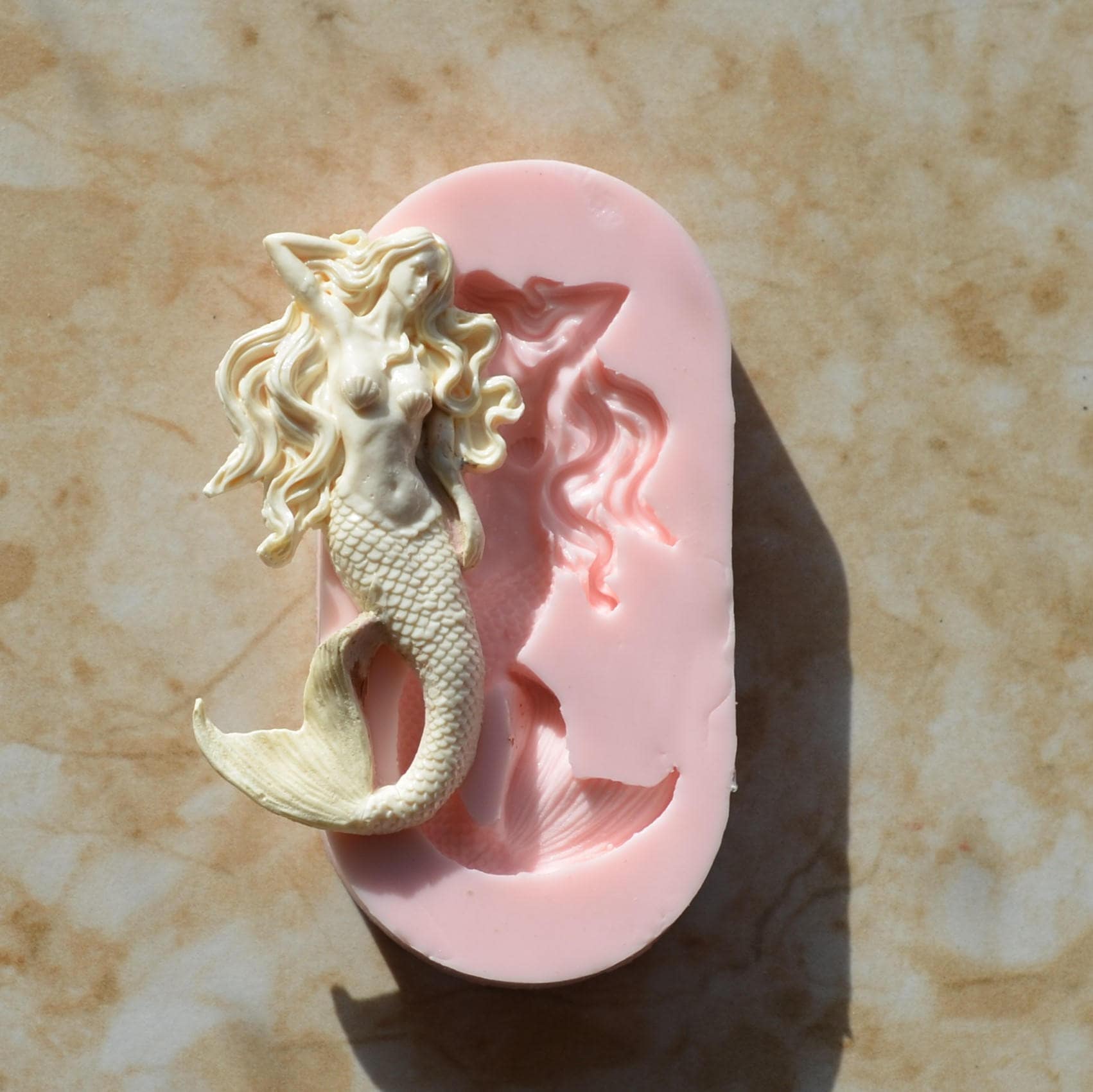 Princess Mermaid Silicone Mould for Polymer Clay and Air Dry Clay Art and  Craft, Air Dry Clay Mold for Adults, Silicone Mold for Clay 