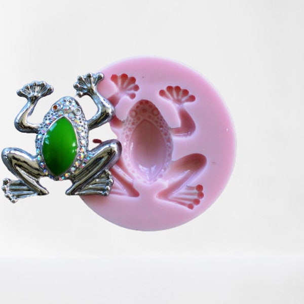 Frog Silicone Mold, Frog Silicone Mold, Frogs, Resin mold, Clay mold, food grade, amphibian, Toads, Chocolate molds, Frogs, Tadpole,A104