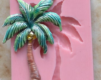 Palm Tree Flexible Silicone Mold, Plants, Trees, plant life, Flowers, flowering plants, Palm trees, Clay, Epoxy, Chocolate, G228-35