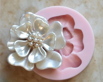 Flower Silicone Mold, Plants, Trees, plant life, Flowers, flowering plants, Palm trees, Clay mold, Epoxy molds, Chocolate, G334