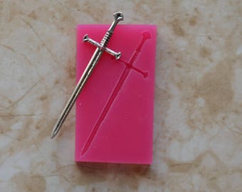 MEDIEVAL SWORD Silicone Mold, Silcone, Molds, Cake, Candy, Clay, Cooking, Jewelry, Farm, Chocolate, Cookies G376-30