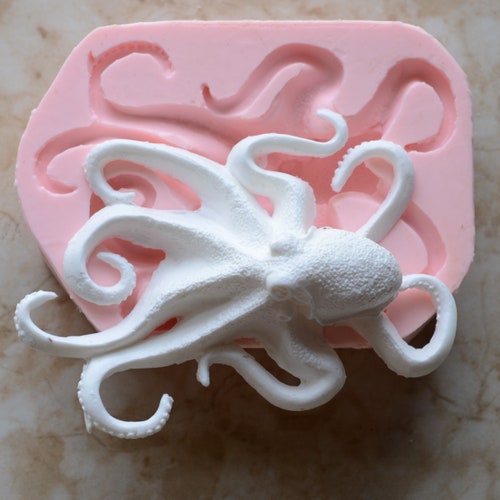 Octopus Silicone Mold Silcone Molds Cake Candy Clay Etsy