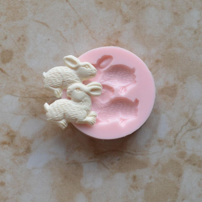 Cake Clay Farm Animal Rabbit Silicone Mold Cooking Cookies A358-20 Candy Chocolate Jewelry Silcone Molds