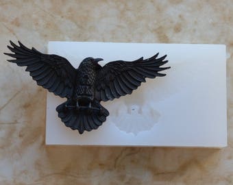 Raven silicon mold, Birds, Resin Birds mold, Clay Birds mold, Epoxy Birds molds, food grade Bird, mold, song birds, Chocolate molds,A430