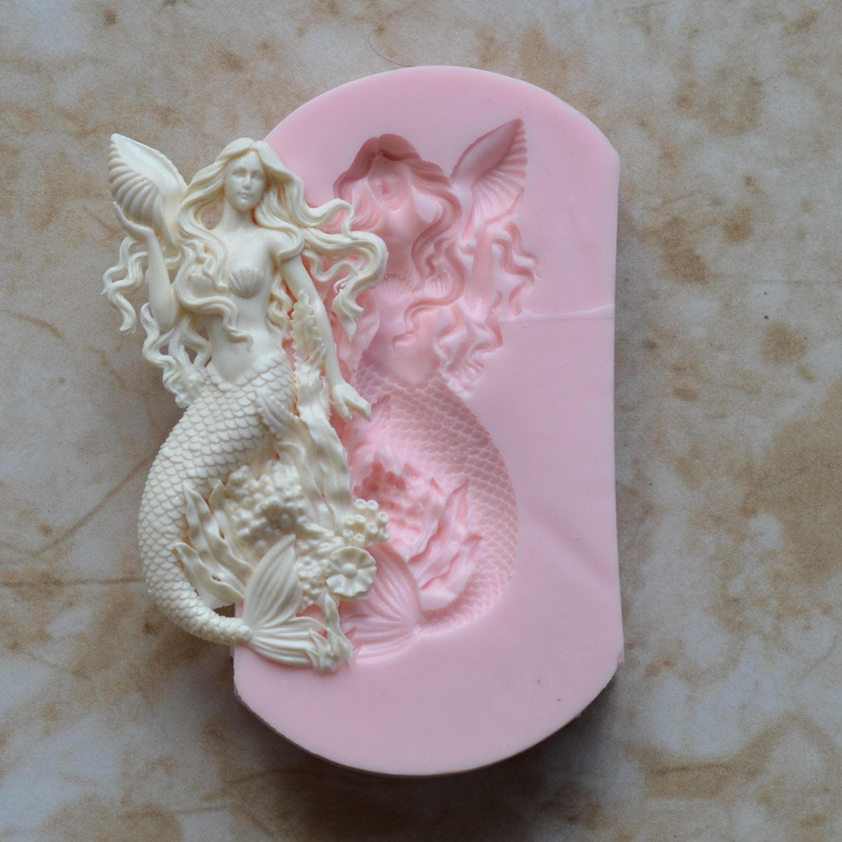 Mermaid Silicone Mold for Resin, Charms, Candy, Fondant, Clay, Jewelry,  A167