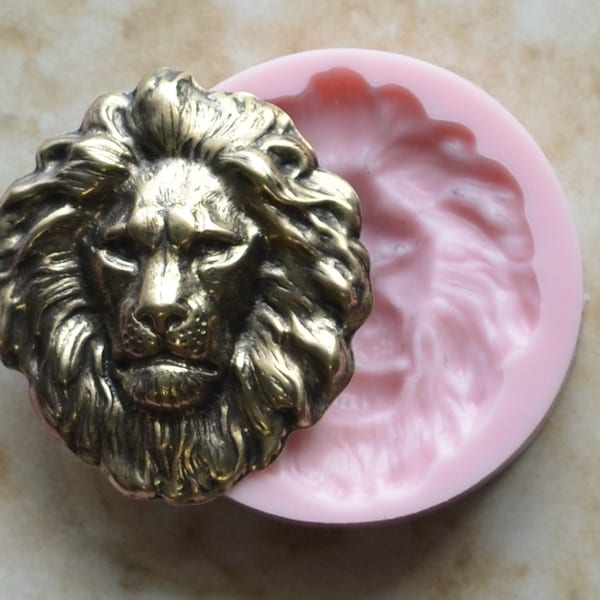 Lion Silicone Mold, Animal Silicone Mold, Resin, Clay, Epoxy, food grade, Chocolate molds, Resin, Clay, dogs, cats, fish, birds  A250