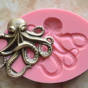 Octopus  Silicone Mold, Octopus, Resin, Clay, Epoxy, food grade, Animal, Chocolate molds, mould, Flexible, Rubber, mould, Rubber  N233