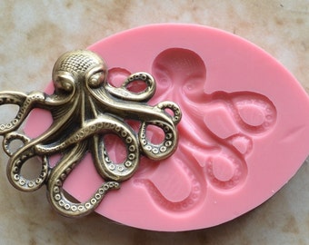 Octopus  Silicone Mold, Octopus, Resin, Clay, Epoxy, food grade, Animal, Chocolate molds, mould, Flexible, Rubber, mould, Rubber  N233