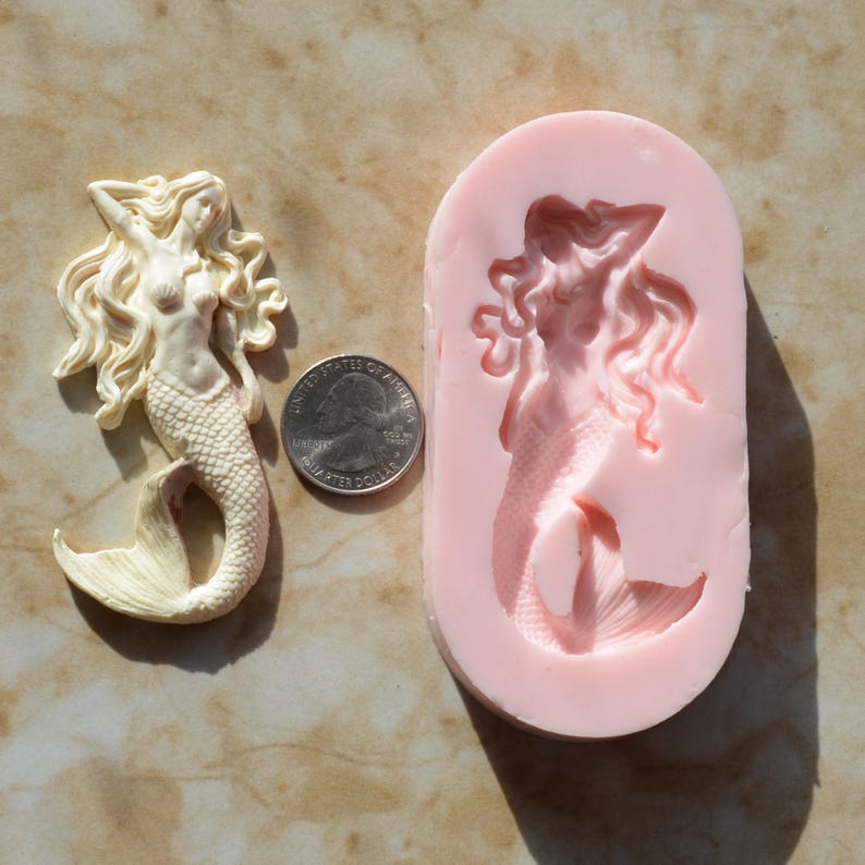 Mermaid Silicone Mold Silcone Cake Candy Clay Nautical Etsy