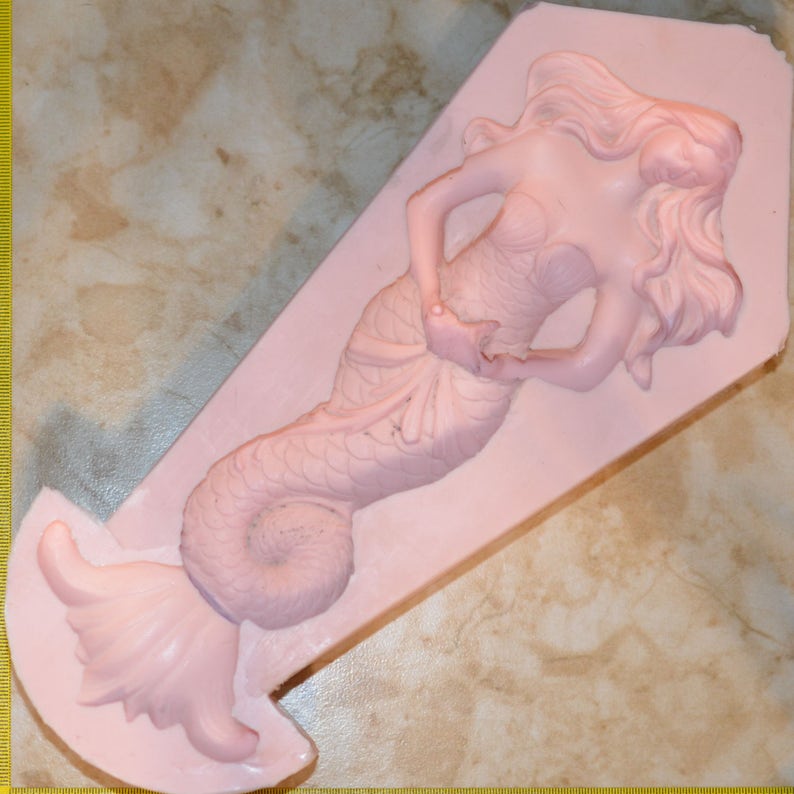 Cooking Mermaid Silicone Mold Cookies N347 Beach Cake Jewelry Nautical Soap Chocolate Silcone Candy Clay Molds