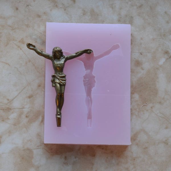 Jesus Silicone Mold, Christ, Religion, Crucifix, God, Resin Religious mold, Clay Religious mold, Epoxy Religious molds, Chocolate molds G381